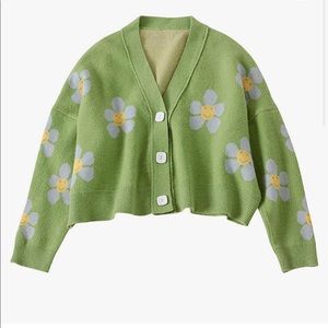 Green cardigan